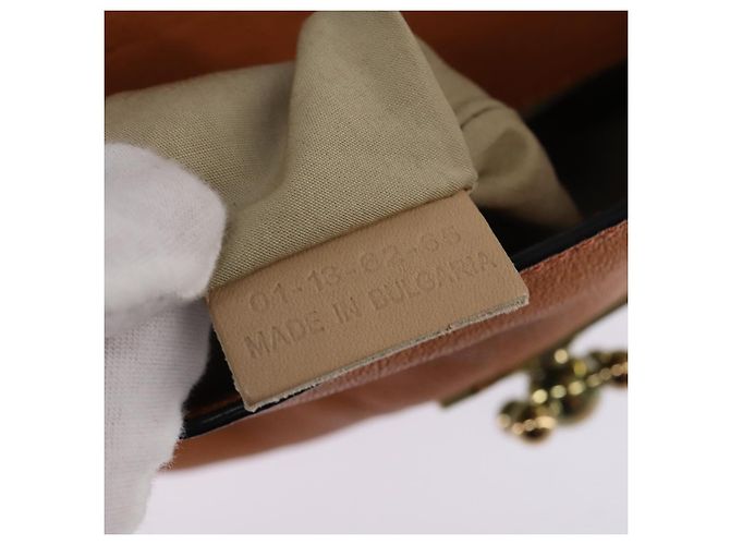 Chloé Borsa a Spalla Chloe in Pelle Arancione Oro Auth BA5902 D'oro - vista 11