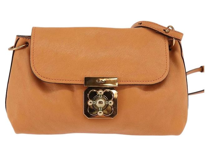 Chloé Borsa a Spalla Chloe in Pelle Arancione Oro Auth BA5902 D'oro - vista 13