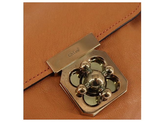 Chloé Borsa a Spalla Chloe in Pelle Arancione Oro Auth BA5902 D'oro - vista 17