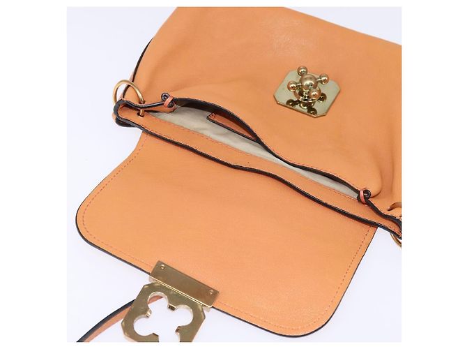 Chloé Borsa a Spalla Chloe in Pelle Arancione Oro Auth BA5902 D'oro - vista 18