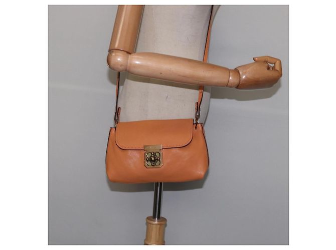 Chloé Borsa a Spalla Chloe in Pelle Arancione Oro Auth BA5902 D'oro - vista 23