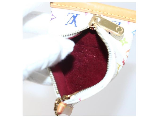 LOUIS VUITTON Monogram Multicolor Berlango Coin Purse White M58028 Auth 142348V - view 10