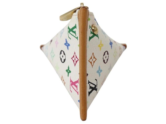 LOUIS VUITTON Monogram Multicolor Berlango Coin Purse White M58028 Auth 142348V - view 2