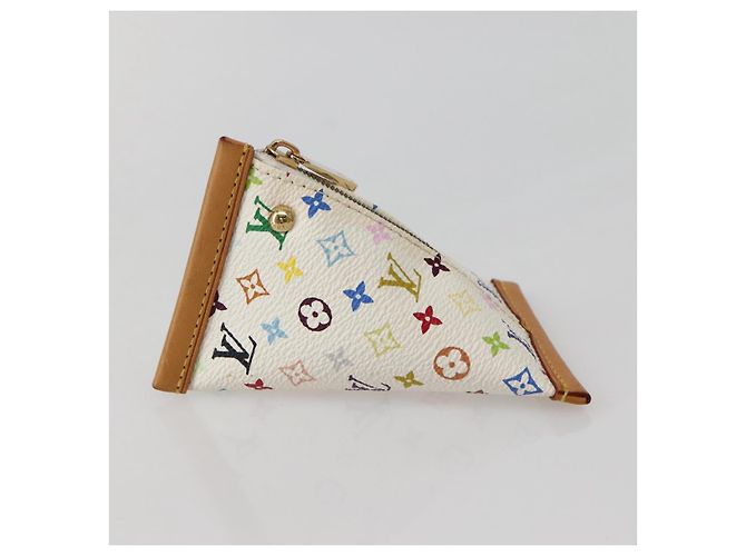 LOUIS VUITTON Monogram Multicolor Berlango Coin Purse White M58028 Auth 142348V - view 3