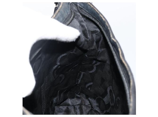 Borsa a Spalla Salvatore Ferragamo in Tela Nera Auth bs29112 Nero - vue 18