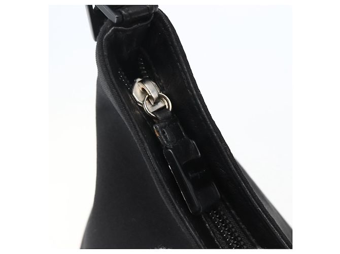 Borsa a Spalla Salvatore Ferragamo in Tela Nera Argento Autentica BA5743 - vista 10