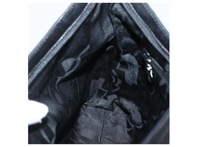 Borsa a Spalla Salvatore Ferragamo in Tela Nera Argento Autentica BA5743 - vista 18