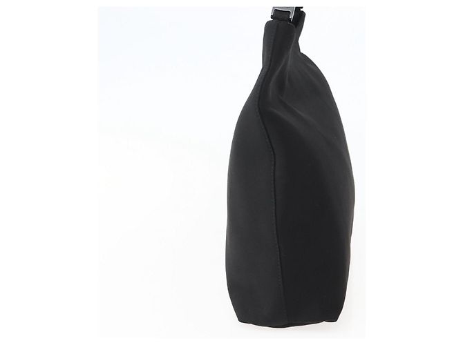 Borsa a Spalla Salvatore Ferragamo in Tela Nera Argento Autentica BA5743 - vista 3