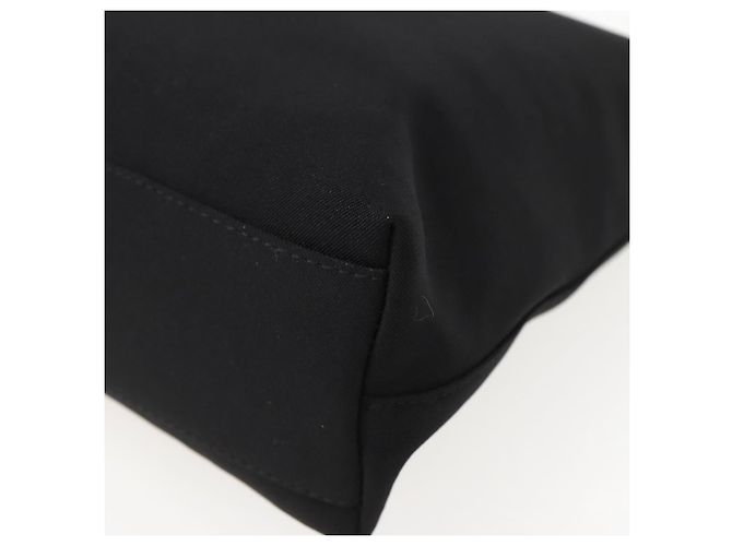 Borsa a Spalla Salvatore Ferragamo in Tela Nera Argento Autentica BA5743 - vista 9