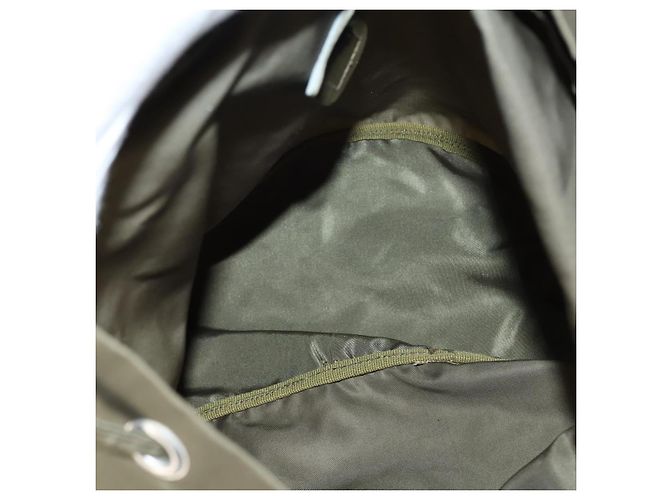 PRADA Backpack Nylon Khaki Silver Auth bs29051 Silvery - view 11