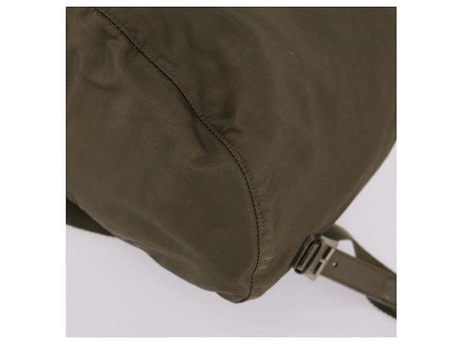 PRADA Backpack Nylon Khaki Silver Auth bs29051 Silvery - view 14