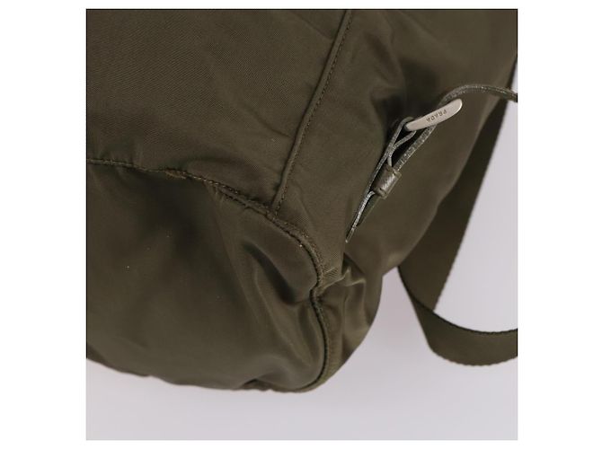 PRADA Backpack Nylon Khaki Silver Auth bs29051 Silvery - view 16