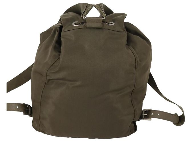 PRADA Backpack Nylon Khaki Silver Auth bs29051 Silvery - view 2