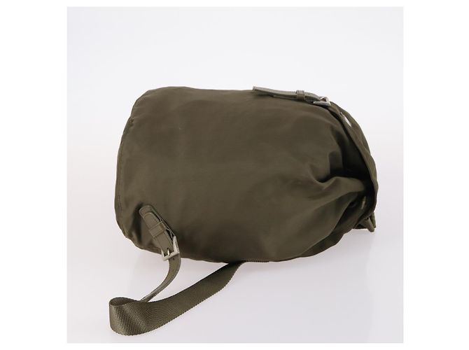 PRADA Backpack Nylon Khaki Silver Auth bs29051 Silvery - view 3