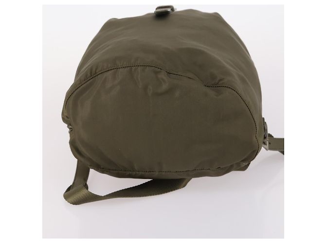PRADA Backpack Nylon Khaki Silver Auth bs29051 Silvery - view 5