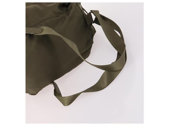 PRADA Backpack Nylon Khaki Silver Auth bs29051 Silvery - view 7