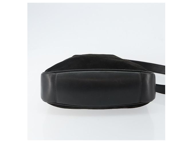 Borsa a mano GUCCI in pelle scamosciata 2 in 1 nera e oro 001 1732 1638 Auth 141717 Nero D'oro - vista 5