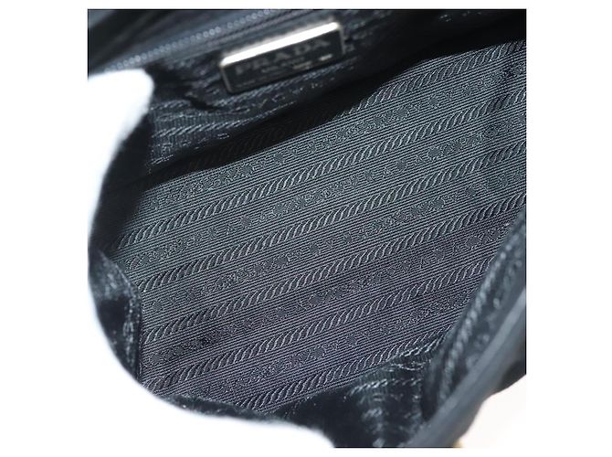 PRADA Borsa a Mano Camoscio Nero Oro Auth 141959 D'oro - vista 11