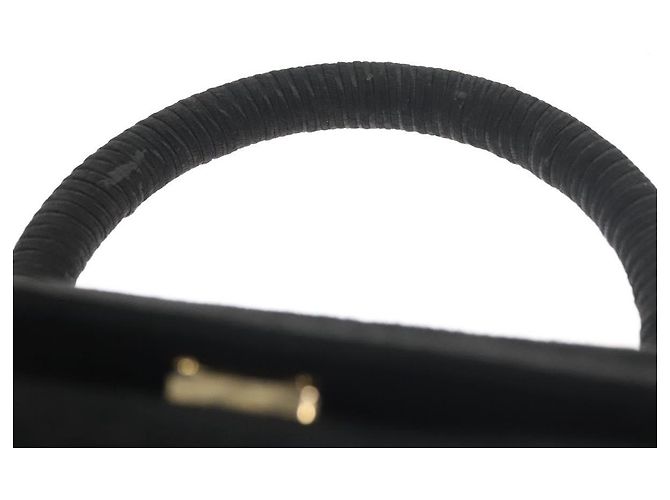 PRADA Borsa a Mano Camoscio Nero Oro Auth 141959 D'oro - vista 8