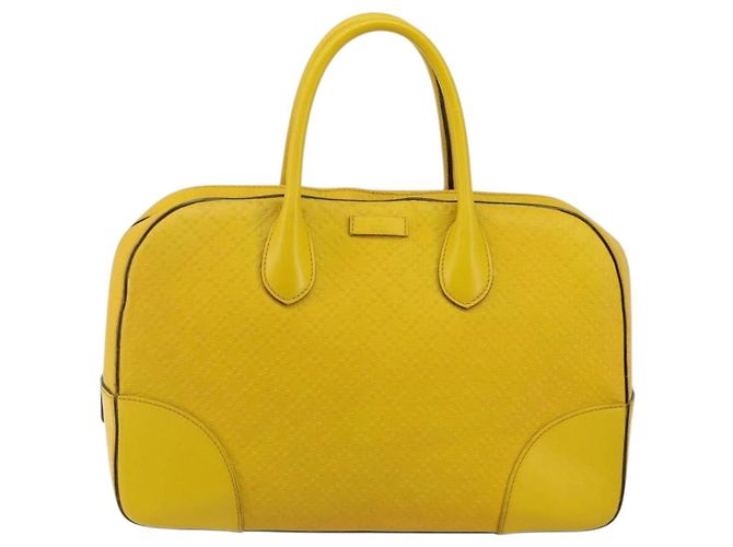 Borsa a mano in pelle Diamante GUCCI Gialla Argento 354332 Auth bs29447 Giallo - vista 13