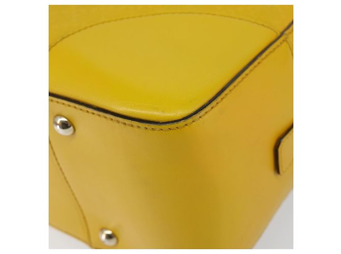 Borsa a mano in pelle Diamante GUCCI Gialla Argento 354332 Auth bs29447 Giallo - vista 14
