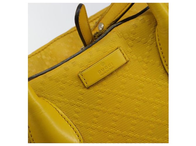 Borsa a mano in pelle Diamante GUCCI Gialla Argento 354332 Auth bs29447 Giallo - vista 17