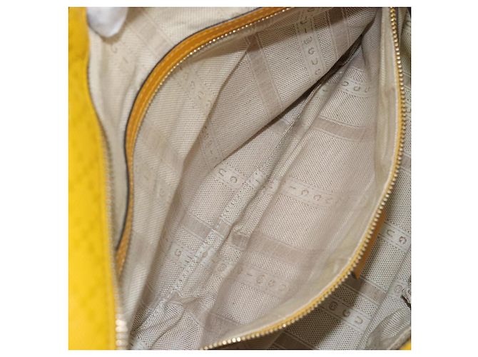 Borsa a mano in pelle Diamante GUCCI Gialla Argento 354332 Auth bs29447 Giallo - vista 21