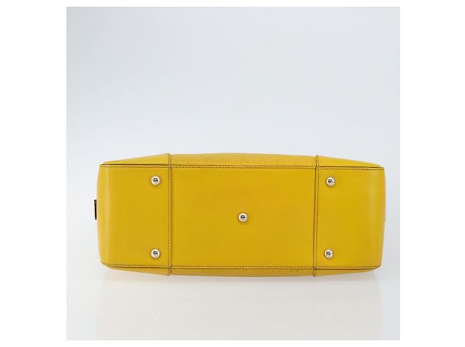 Borsa a mano in pelle Diamante GUCCI Gialla Argento 354332 Auth bs29447 Giallo - vista 5