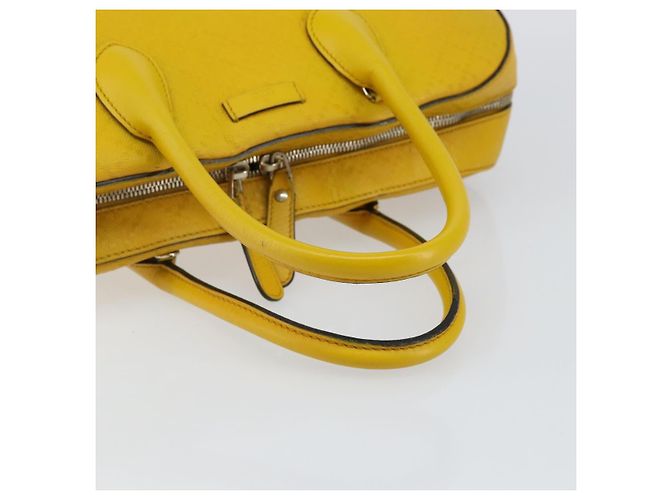Borsa a mano in pelle Diamante GUCCI Gialla Argento 354332 Auth bs29447 Giallo - vista 7