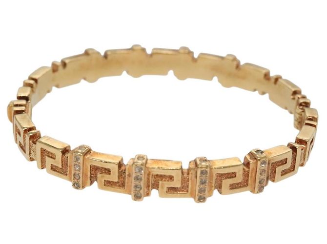 Bracciale in metallo dorato Gianni Versace Auth 142070 - vista 3