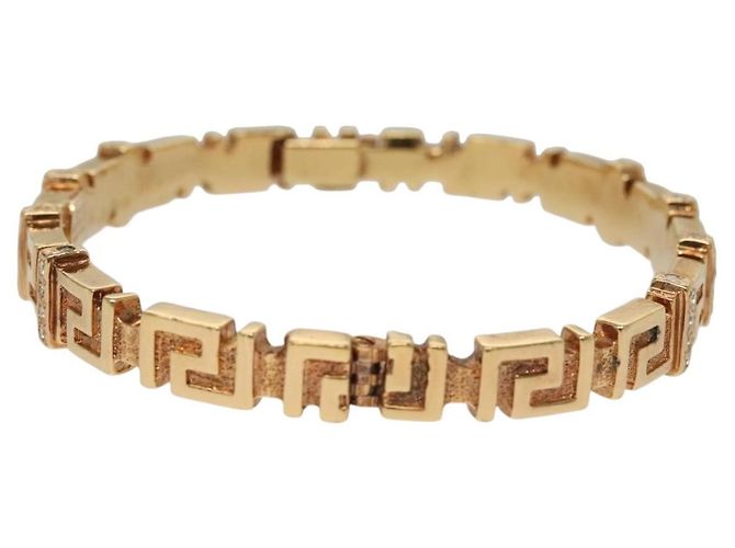 Bracciale in metallo dorato Gianni Versace Auth 142070 - vista 4