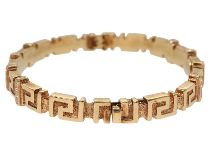 Bracciale in metallo dorato Gianni Versace Auth 142070 - vista 5