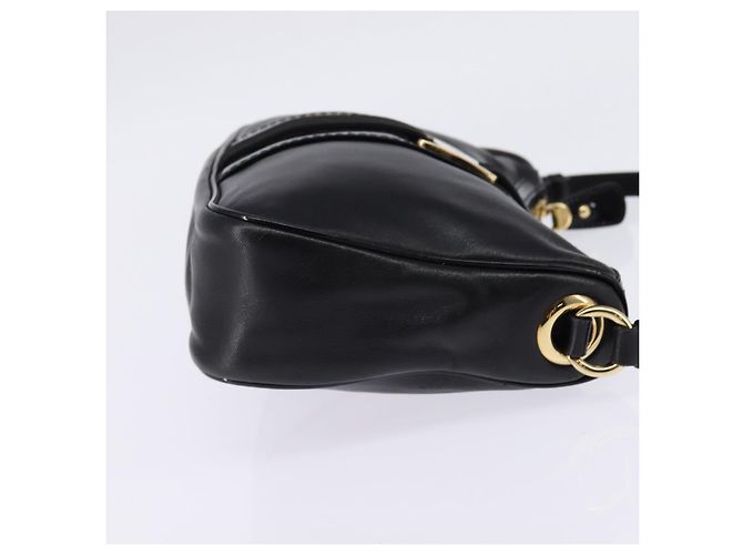 Borsa a Spalla Vala in Pelle Nera e Oro di Salvatore Ferragamo Auth bs29448 Nero D'oro - vista 4