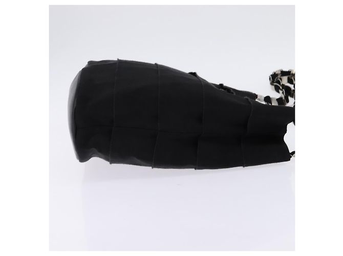 Borsa a Spalla Vala Chain in Tela Nera e Argento di Salvatore Ferragamo Auth BA5606 Nero - vista 4