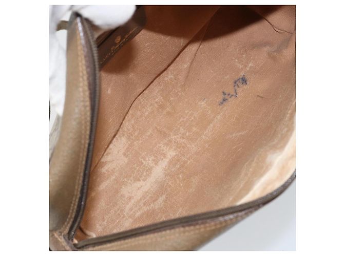 Sac à bandoulière GUCCI GG Supreme Web Sherry Line PVC Beige 119 02 088 Auth BA6080 Doré - vue 11