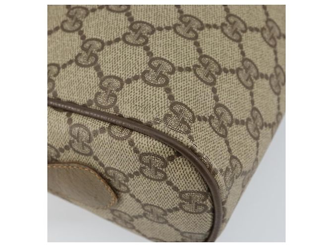 Sac à bandoulière GUCCI GG Supreme Web Sherry Line PVC Beige 119 02 088 Auth BA6080 Doré - vue 14