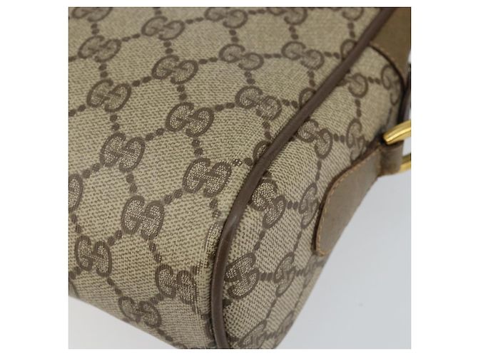 Sac à bandoulière GUCCI GG Supreme Web Sherry Line PVC Beige 119 02 088 Auth BA6080 Doré - vue 15