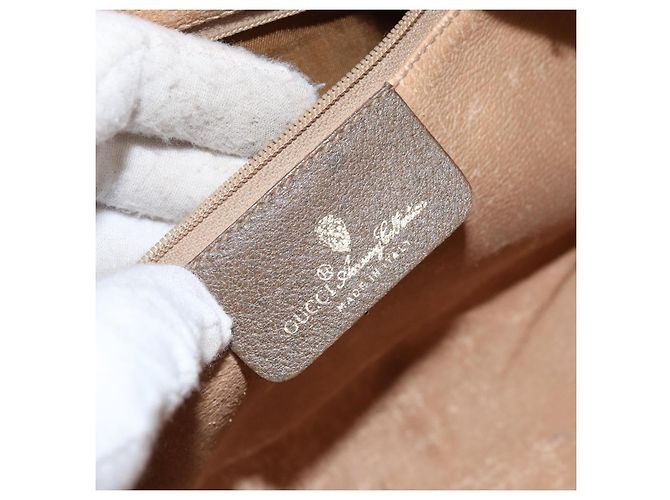 Sac à bandoulière GUCCI GG Supreme Web Sherry Line PVC Beige 119 02 088 Auth BA6080 Doré - vue 19