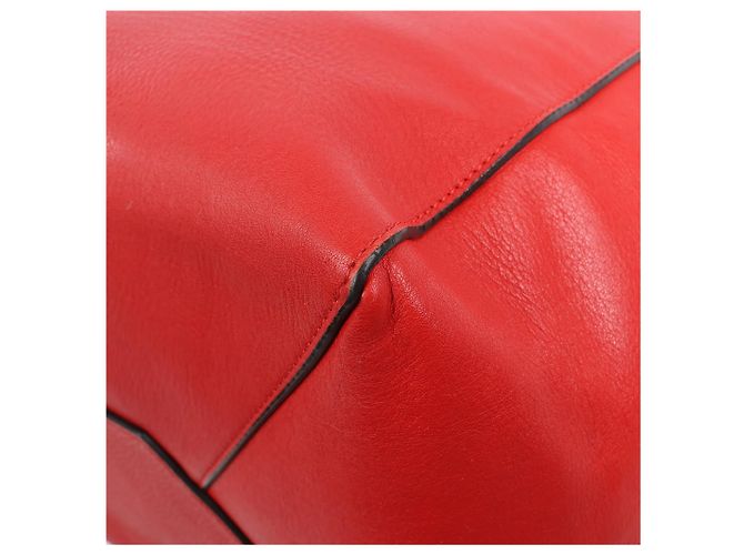Céline Celine Cabas Phantom Large Leather Shoulder Bag in Red - view 11