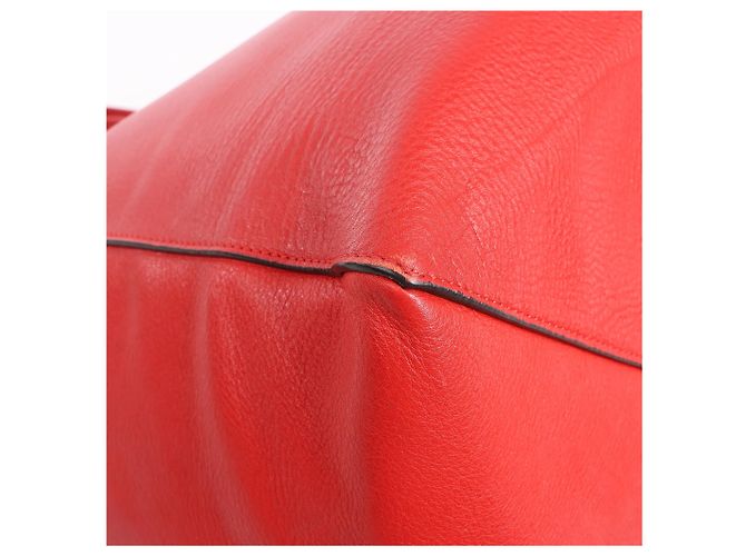 Céline Celine Cabas Phantom Large Leather Shoulder Bag in Red - view 12