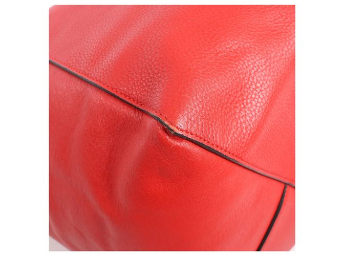 Céline Celine Cabas Phantom Large Leather Shoulder Bag in Red - view 14