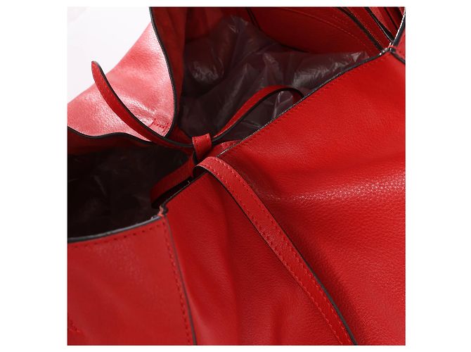 Céline Celine Cabas Phantom Large Leather Shoulder Bag in Red - view 20