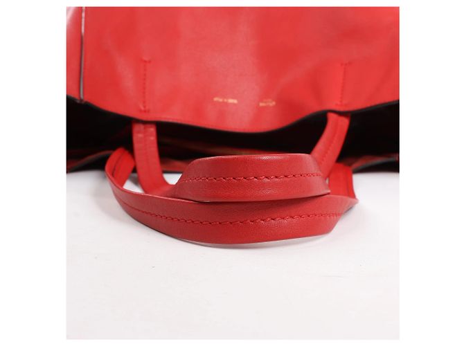 Céline Celine Cabas Phantom Large Leather Shoulder Bag in Red - view 8