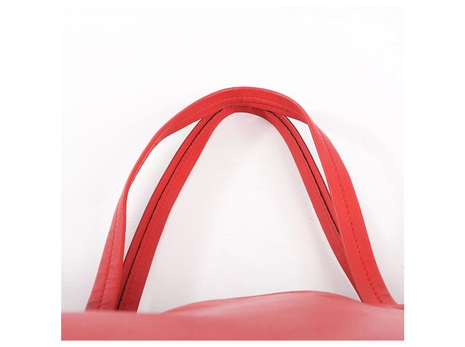 Céline Celine Cabas Phantom Large Leather Shoulder Bag in Red - view 9