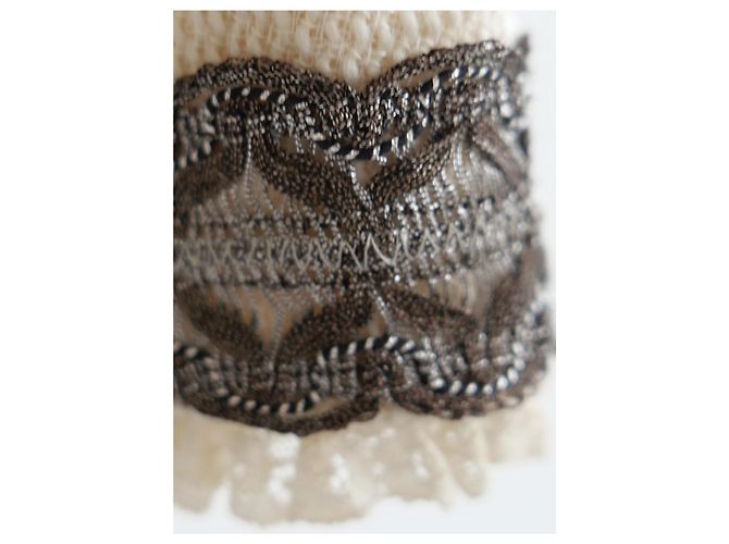Dior x John Galliano Spring 1998 Lace Trim Cameo Button Jacket Cream - view 6