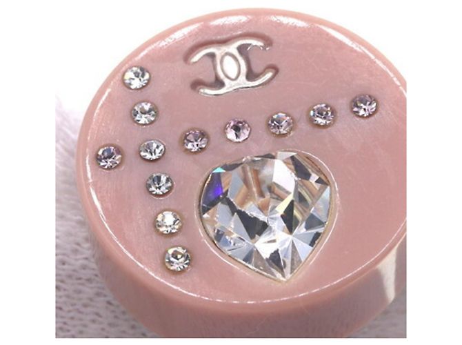 Orecchini rotondi a forma di cuore con il logo Coco di Chanel Rosa - vista 5