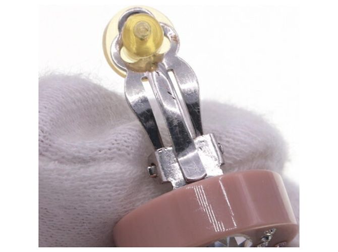 Orecchini rotondi a forma di cuore con il logo Coco di Chanel Rosa - vista 6
