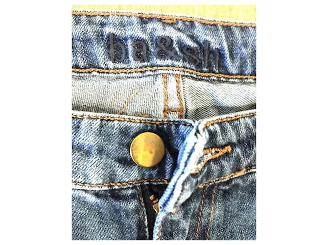Ba&sh Jeans Rieur Basic Stretch Usato W26 TM Blu - vista 12