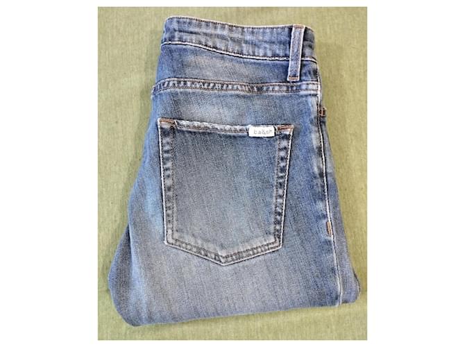 Ba&sh Jeans Rieur Basic Stretch Usato W26 TM Blu - vista 4