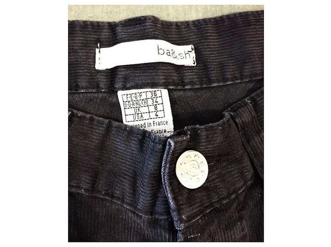Ba&sh Low Iron Samtjeans TS Schwarz - Ansicht 4
